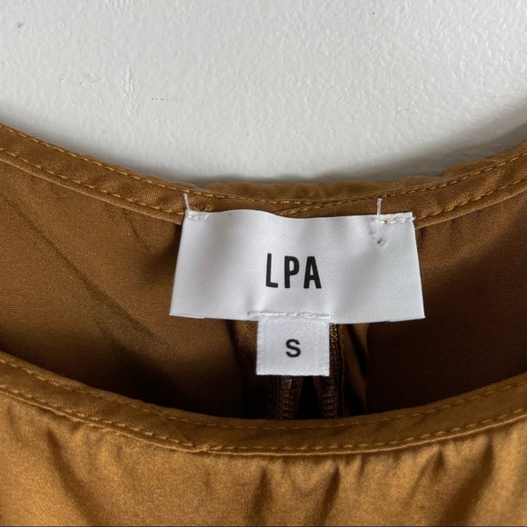 Rare! LPA [Revolve] 38 Cut Out Copper Silk Maxi Dress in Size Small - Picture 5 of 8